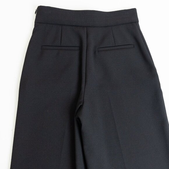 RED Valentino High-Waist Belted Wide Leg Cropped Trousers Culottes Black IT 36 - Picture 8 of 15